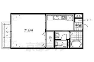 リヴィエール深草【2階】の間取り