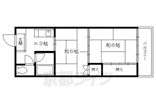深草コーポ【2階】の間取り