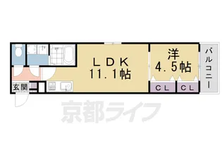 ジーメゾン向島シェルール【2階】の間取り