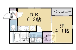 リヴィエール京都【1階】の間取り
