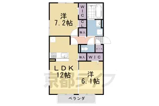 ベラーシア嵐山【1階】の間取り