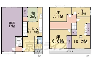 京都府京都市中京区鍛冶町【一戸建】の間取り