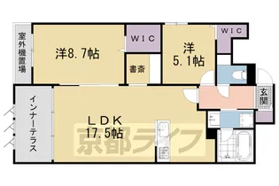 グランディールA&N 出町柳【203号室】の間取り