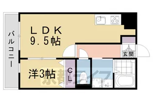 レクエルド宝ヶ池【302号室】の間取り