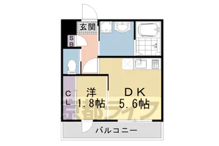 アクアプレイス京都聚楽第【408号室】の間取り