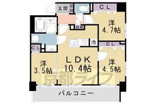 ブランシエスタ山科大塚【2階】の間取り