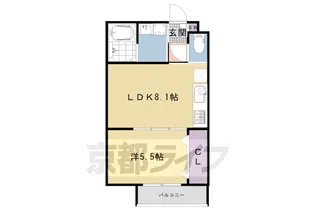 プライベートレジデンス西院Ⅱ【3階】の間取り