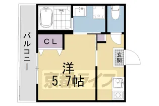 LUCIAZ一乗寺【1階】の間取り