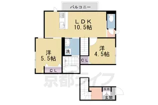 エルミタージュ下鴨東【2階】の間取り
