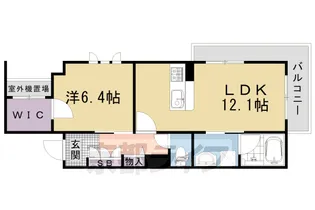 京都府京都市右京区嵯峨天龍寺若宮町【マンション】の間取り