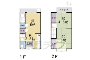 京都府京都市伏見区深草西浦町8丁目【一戸建】の間取り