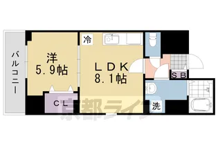 1LDKの間取り画像