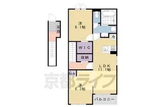 コンフォール園部【2階】の間取り
