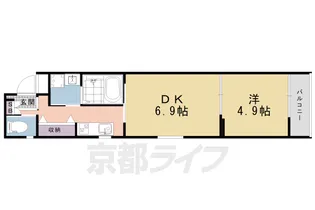フォーリアライズ京都東寺【3階】の間取り