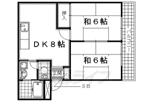 京都府宇治市小倉町【マンション】の間取り