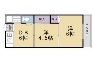 コーポ光【2-E号室】の間取り