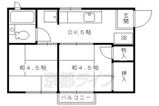 パナハイツ矢倉【203号室】の間取り