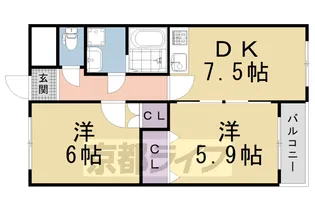 アイ・ビービル【4-C号室】の間取り