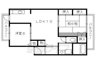 星野桃山マンション【北側号室】の間取り