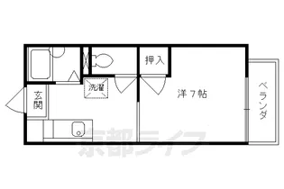 ライトハウス ウエスト【103号室】の間取り