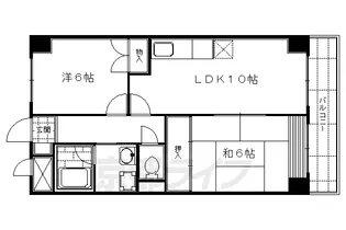 インペリアル明日香【612号室】の間取り