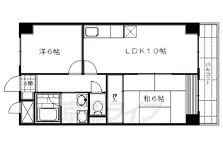 インペリアル明日香【410号室】の間取り