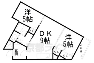 ピヴォット【201号室】の間取り