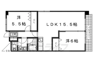 コロニアル宇治【402号室】の間取り