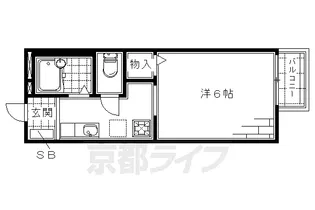 シャルマン淀【1階】の間取り