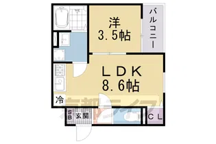 D porta Yulan【1階】の間取り