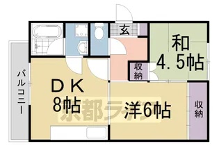 シャンブル【202号室】の間取り