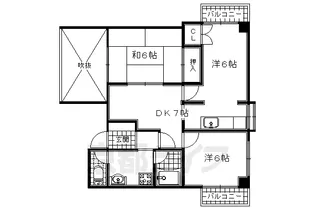 サウスフラットサワキ【603号室】の間取り