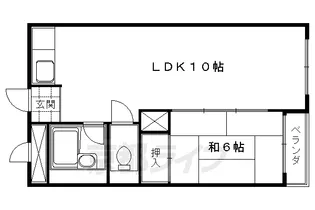 シャトー観月橋【201号室】の間取り