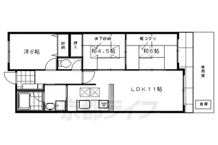 グランドムール伏見北【1階】の間取り