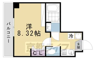 ウイングス千本丸太町【301号室】の間取り