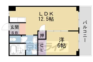 豊和マンション稲荷【401号室】の間取り