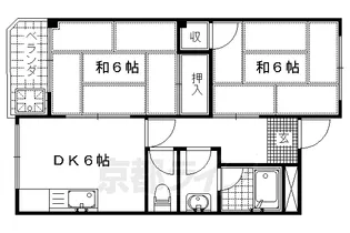 安井マンションA・B【A202号室】の間取り