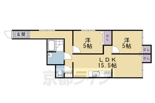 センチュリープラザ丹波橋【102号室】の間取り