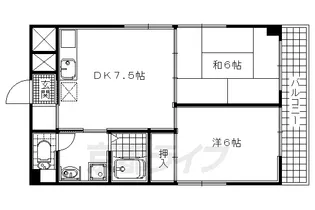 京都府城陽市富野【マンション】の間取り