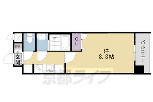 ソルテラス京都西大路 郁【2階】の間取り