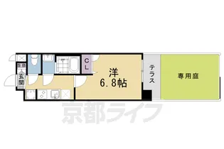 ソルテラス京都西大路 郁【1階】の間取り