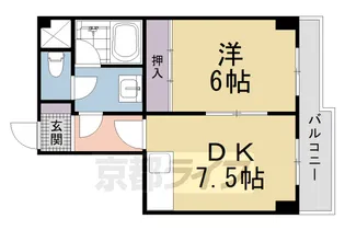 エンブレム城南宮【302号室】の間取り