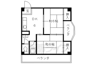 エクセル伏見【201号室】の間取り