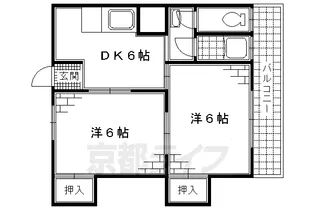 エクセル伏見【2階】の間取り