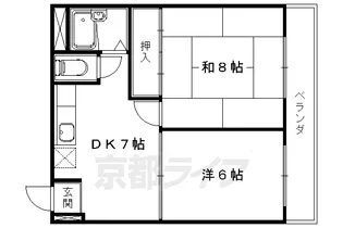 京都府京都市伏見区桃山町大津町【マンション】の間取り
