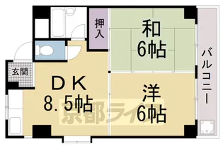 京都府京都市伏見区桃山町大津町【マンション】の間取り