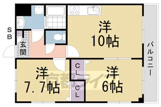 グルミエール大谷【203号室】の間取り