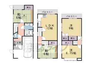 京都府京都市西京区松室吾田神町【一戸建】の間取り