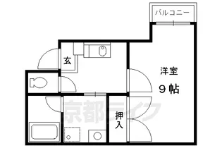コーポ鍋島【301号室】の間取り