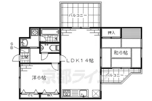 Gran Pino伏見桃山【3階】の間取り